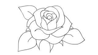 How to draw a rose - Easy step-by-step drawing lessons for kids