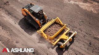 Ashland 3250SS Skid Steer Scraper Working in Action