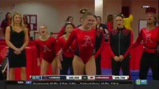 Sydney McGlone (Arkansas) 2016 Floor vs Auburn 9.825