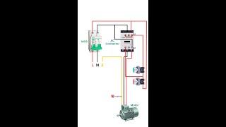 CSQ single phase motor connection with magnetic contactor & MCB wiring diagram