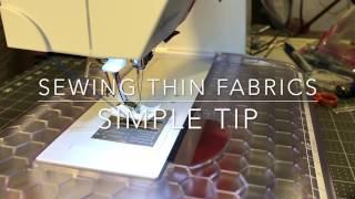 Tip for Sewing Thin Silnylon Fabric