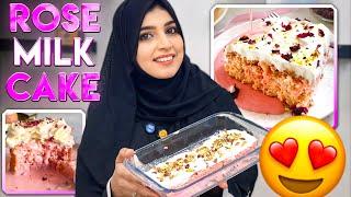 Rose Milk Cake | Quick and Easy way to make Rose Milk Cake |HKR Recipe | HKR Baking Academy ️