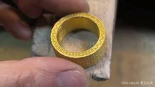 Exclusive golden ring making process | how to make a gold ring full making video