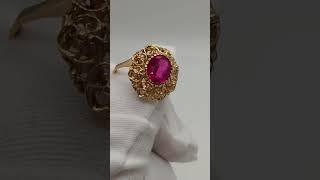 14k Gold Ornate Ruby Ring #ring #shorts #antiquejewellery #ruby #gold