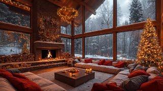 Relaxing Christmas Jazz Instrumental Music for Unwind  Cozy Christmas Ambience & Fireplace Sounds 