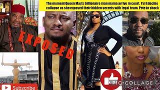 Moment Queen May's MD man mama arrive in court. Yul Edochie collapsed as she EXPOSED their secrets