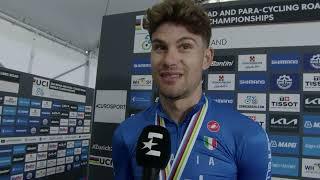 Filippo Ganna - Interview at the finish - World Championships ITT (Zürich) 2024