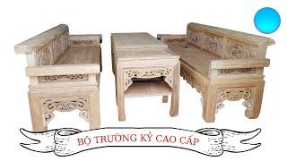 Bộ ghế Trường kỷ Gỗ gụ_đồ gỗ nhân khang