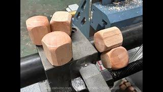 Wooden Dice Production Machine and CNC Lathe Threading For Wooden Crafts