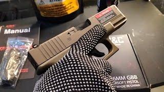 E&C Glock 19X Gen 5 Tan unit testing for Sir John Carlo. #airsoft