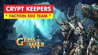 Gems of War CRYPT KEEPERS Faction 500 Delve Guide and Best Team! Easy pure strategy!