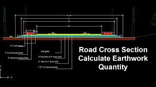 road quantity estimation | road quantity calculation | quantity of road work | road drawing