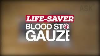 ASK+ Life-Saver Blood Stop Gauze | Active Haemostatic Gauze | Stops Bleeding Instantly.