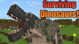 Surviving From Dinosaurs in Hardcore Minecraft!