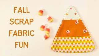 Scrap Buster! Sew Candy Corn Coasters with Free Template!