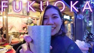 FUKUOKA Yatai Food Stalls Hopping Japan travel vlog