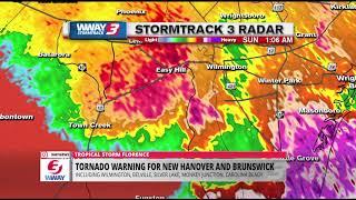 WWAY takes cover during tornado