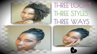 THREE LOOKS, THREE STYLES, THREE WAYS / FLAT TWIST PROTECTIVE STYLE / SHORT / MEDIUM NATURAL HAIR /