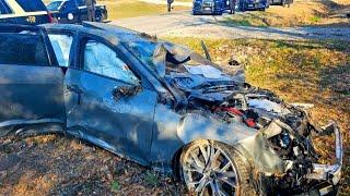 FLIPPED OVER 5 times at 120 MPH. Unbelievable High-Speed Police Chases.