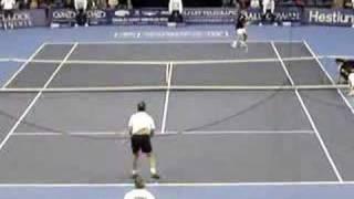 Jeremy Bates verses Mikael Pernfors - Tennis Legends Belfast