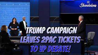 Trump Campaign leaves 2Pac Tickets for The Vice Presidential Debate! | 2020