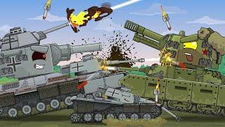 Soviet Bogatyr vs Fanatic Monster - Cartoons about tanks