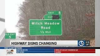 Highway signs changing in southeast part of Connecticut