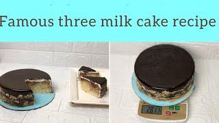 Three milk cake recipe without oven | famous three milk cake | tres leches cake