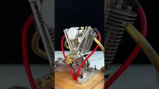 Miniature Desktop Harley V2 Engine Model