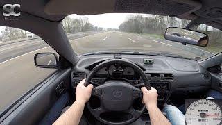 Toyota Paseo 1.5 (1996) on German Autobahn - POV Top Speed Drive