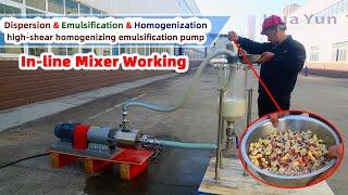 How the In-line mixer work?Huayun inline mixer Homogenization and emulsifies a variety of materials