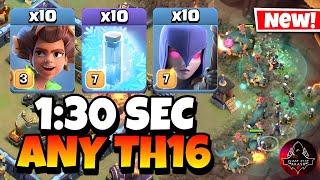 TH16 Attack Strategy With Root Rider & Witch !! Best TH16 Attack Strategy in Clash of Clans