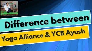 Difference between Yoga Alliance and YCB AYUSH