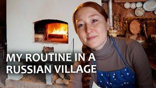 Staying in a Russian village with my dad | How we heat the house in winter