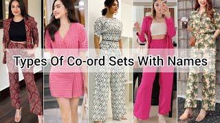 Types of co-ord set for girls with names/Co ord set for women ladies/Summer casual co-ord set design