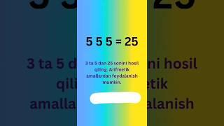 Qiziqarli matematika.. #mantiqiy #savollar #shorts #maths #1k #1mln #qiziqarli #reels #rek #viral