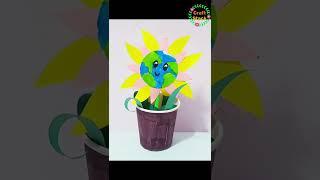 Easy Happy Earth Day Craft Idea #Shorts #YoutubeShorts | @CraftStack