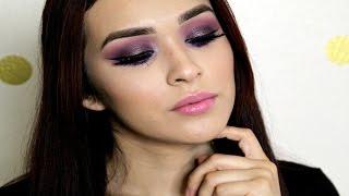 Maquillaje Ojo Ahumado Morado con Productos Economicos.