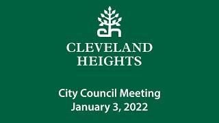 Cleveland Heights City Council January 3, 2022