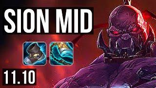 SION vs SYLAS (MID) | Rank 3 Sion, 5/2/12, 400+ games, 800K mastery | TR Grandmaster | v11.10