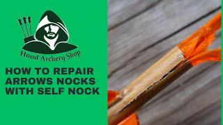 How to Repair Broken Arrow Nock and Insert Wooden Nock Insert For Archery Arrows