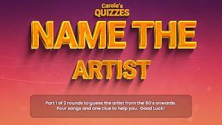 Name The Music Artist Trivia Quiz 1: 1960's to Present Day