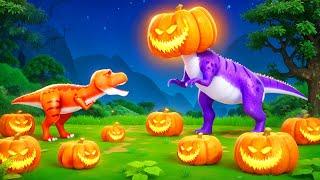 Halloween Pumpkin Ghost Trex Rampage: Jurassic Adventures with Crazy Dinosaurs!