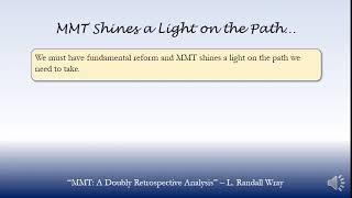 MMT Shines a Light on the Path… - L. Randall Wray