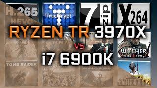 Ryzen TR 3970X vs i7 6900K Benchmarks - 15 Tests