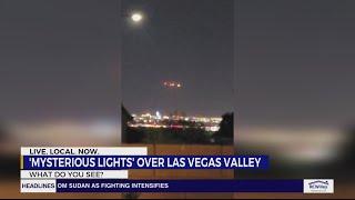 Viewer shares video of 'mysterious lights' hovering in night sky over Las Vegas valley