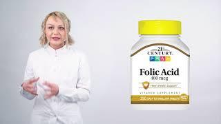 Фолиевая кислота | FOLIC ACID от компании "21 century" (USA). Обзор. Консультация фармацевта