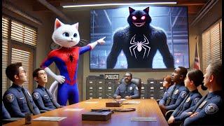 Spider Cat Policeman Avenges His Wife#cat #ai #catlover #catvideos #cutecat #aicat