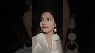 Chitra's Creation  Hand-made Long White Earrings 