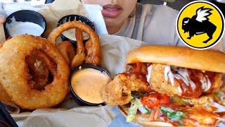 ASMR EATING SOUNDS CAR MUKBANG NASVILLE HOT CHICKEN SANDWICH MAC N CHEESE BETTER THAN KFC ? TWILIGHT